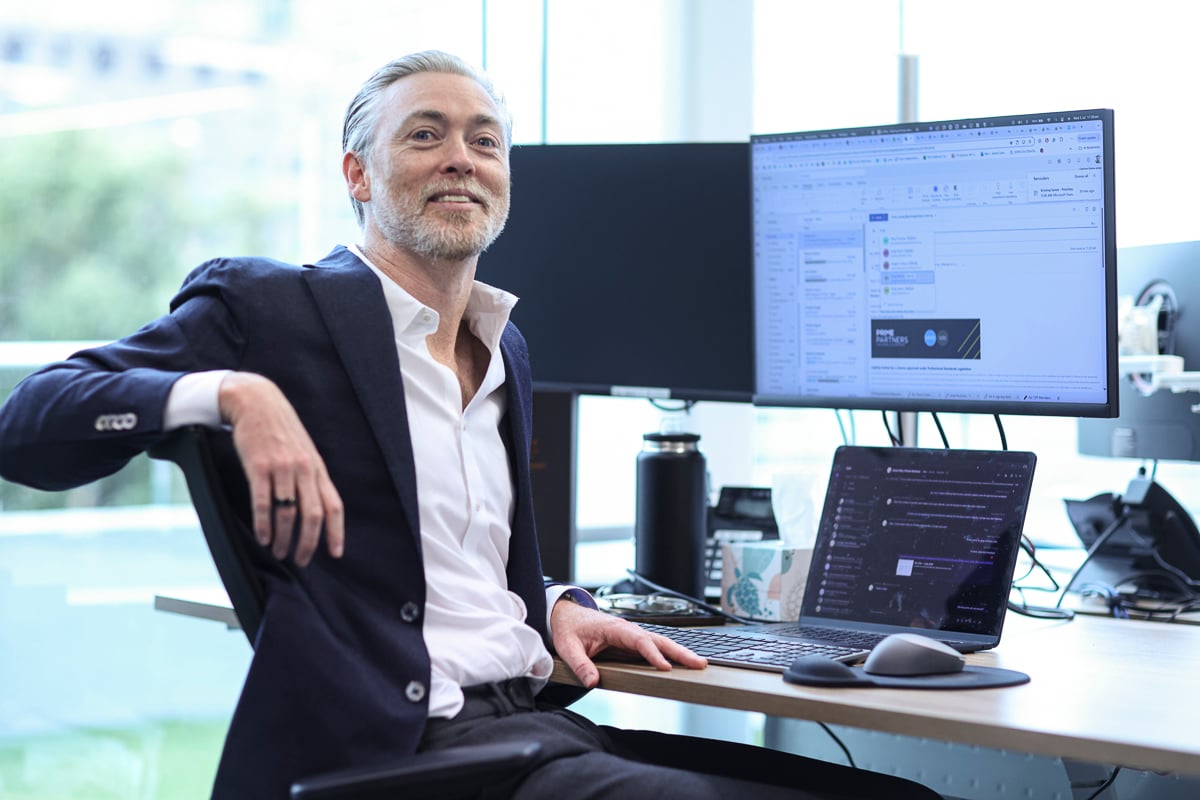 A Prime Partners adviser at his desk