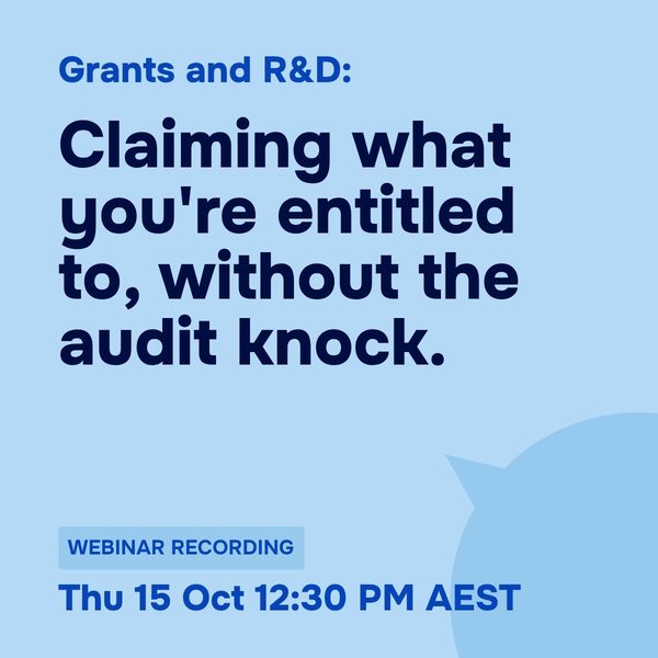 Grants and RandD: Claiming what you are entitled to, without the audit knock, Thursday 15 October 2026