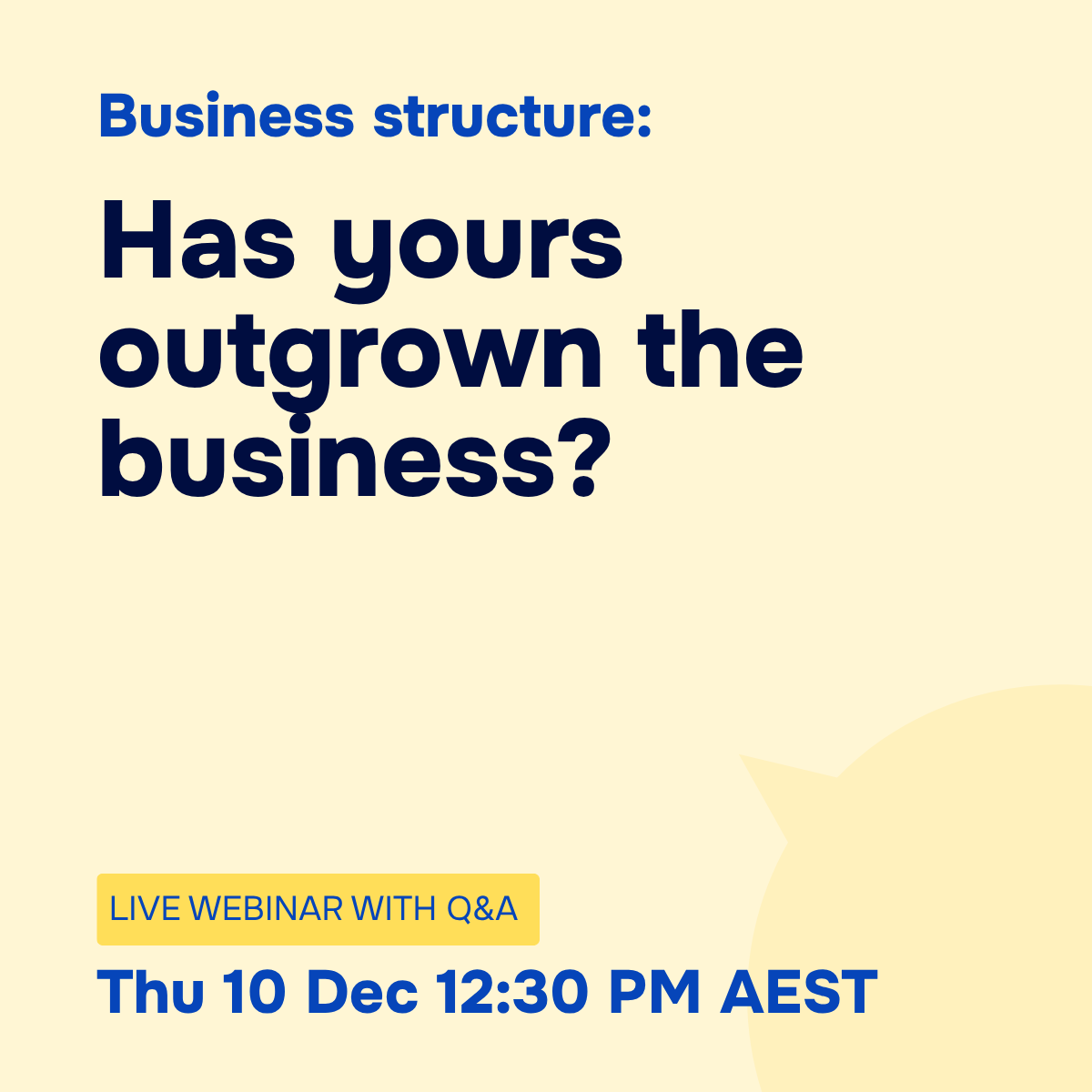 Business structure: Has yours outgrown the business